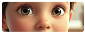 Child's eyes full of wonder